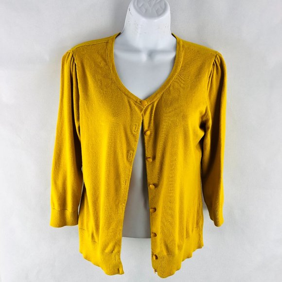 Yellow gold cardigan sweater Outlet